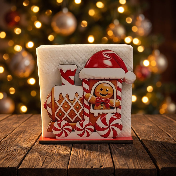 Christmas decoration with gingerbread house motifs Bowlift