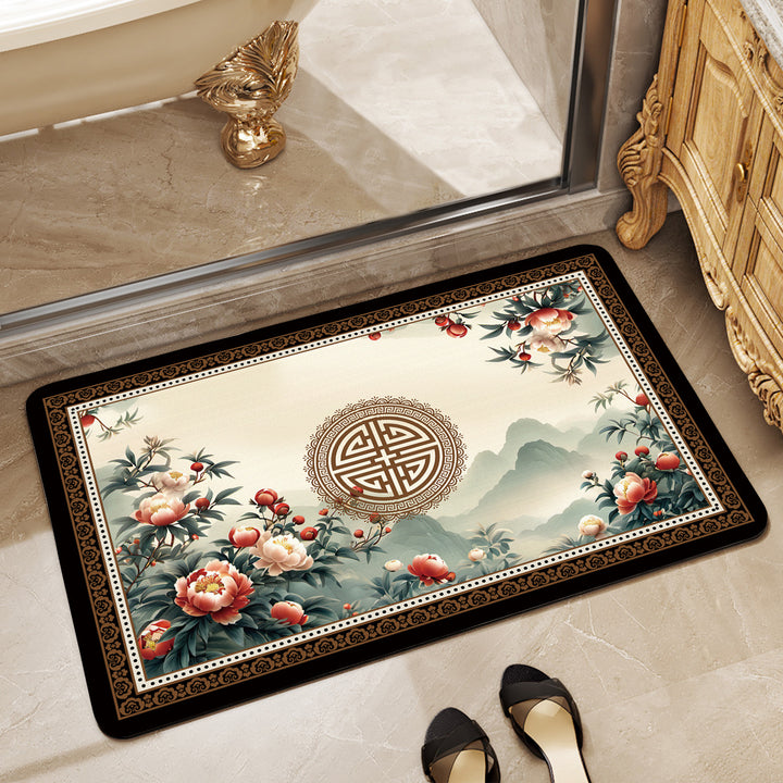 Elegant Geometric Bathroom Mat Bowlift