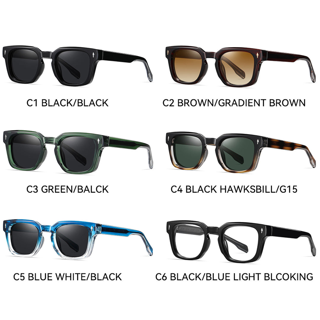 Women's fashionable sunglasses with square frame and gradient lenses Bowlift