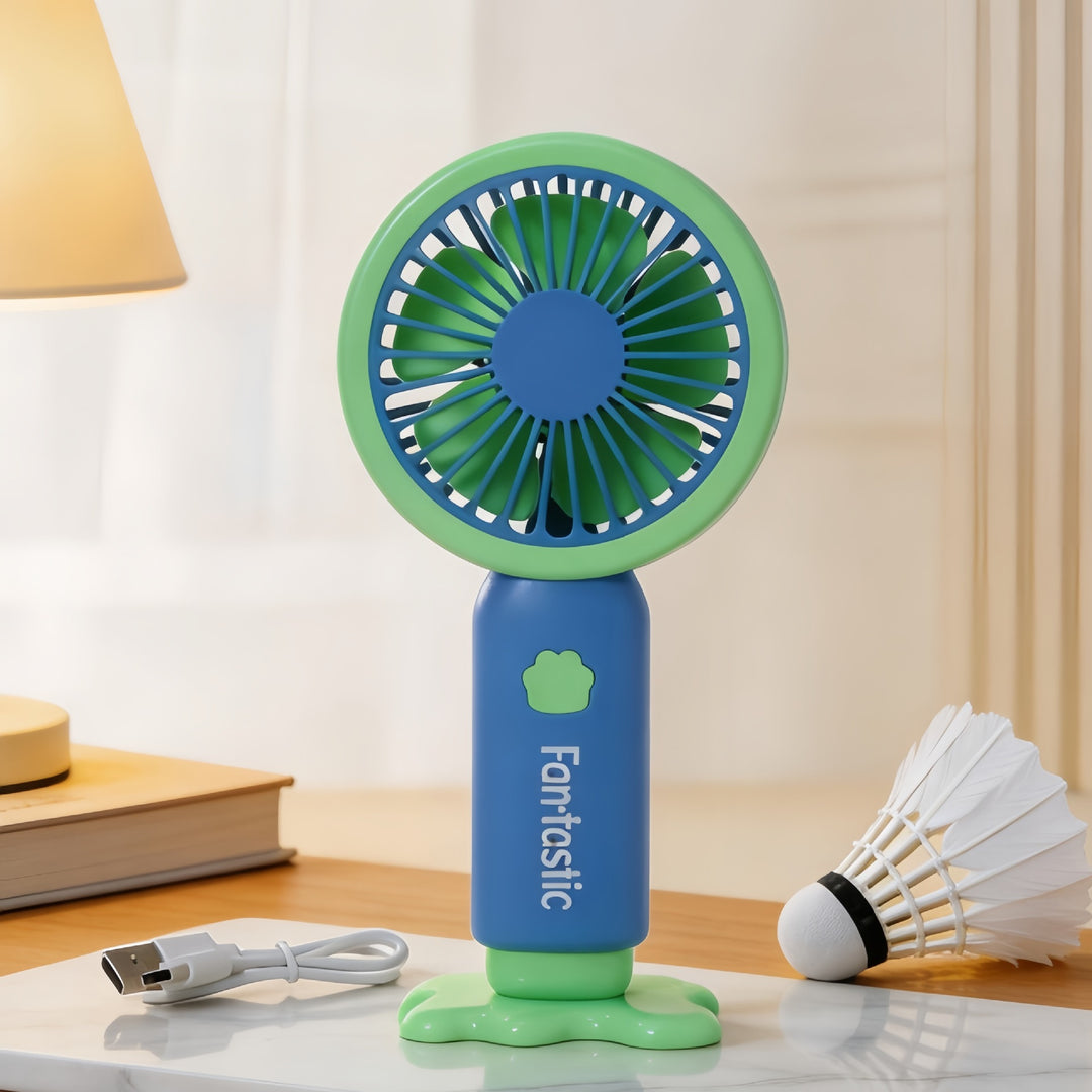 Ladies Portable Hand Fan with Multifunctional USB Charging Function and Ergonomic Design Bowlift