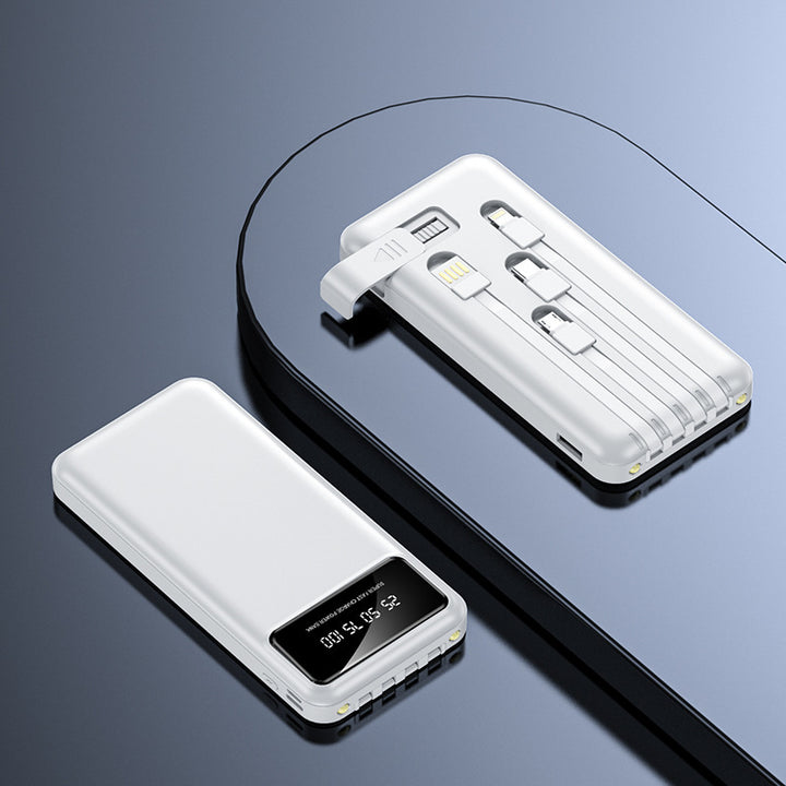 Multifunctional power bank with integrated charging cable and digital display Bowlift