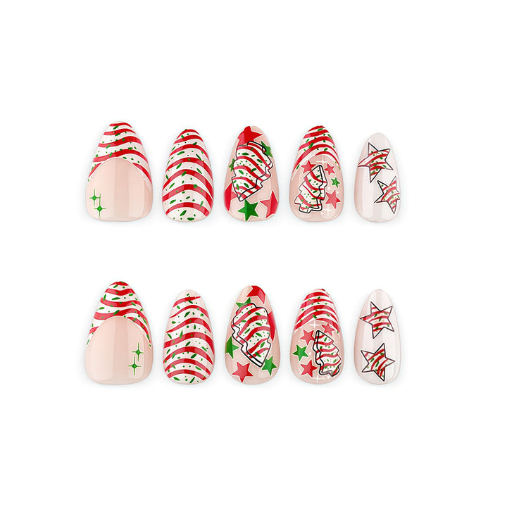 Festive artificial nails with Christmas motifs Bowlift