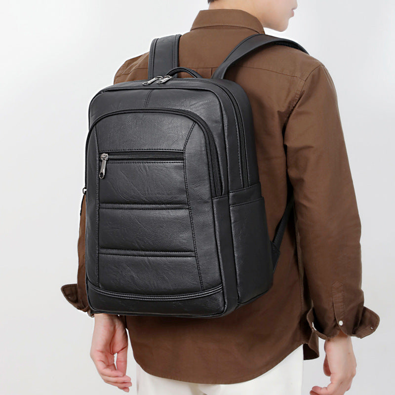 Elegant Backpack Made of Durable Synthetic Leather with Intelligent Compartment System Bowlift