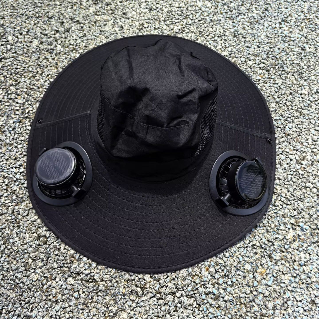 air-cooled sun hat with removable USB fans and wide neck protection Bowlift