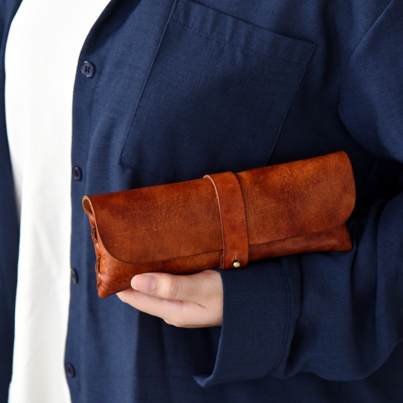 Stylish Leather Pencil Case Bowlift