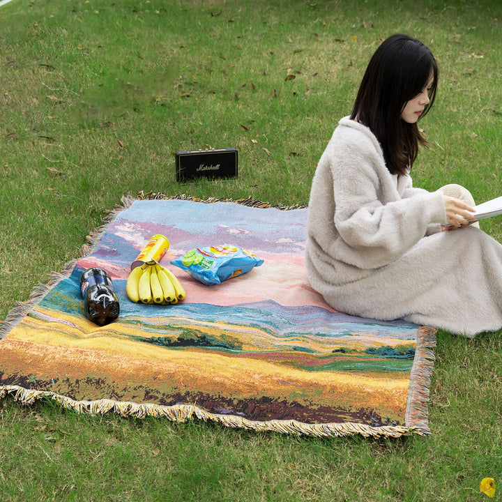 Scenic Landscape Woven Throw Blanket