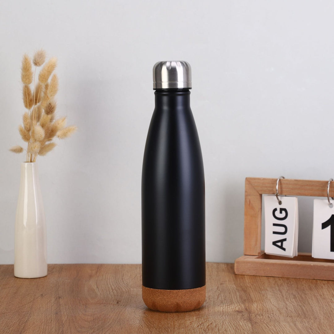 Ladies stylish stainless steel insulated bottle with cork bottom Bowlift