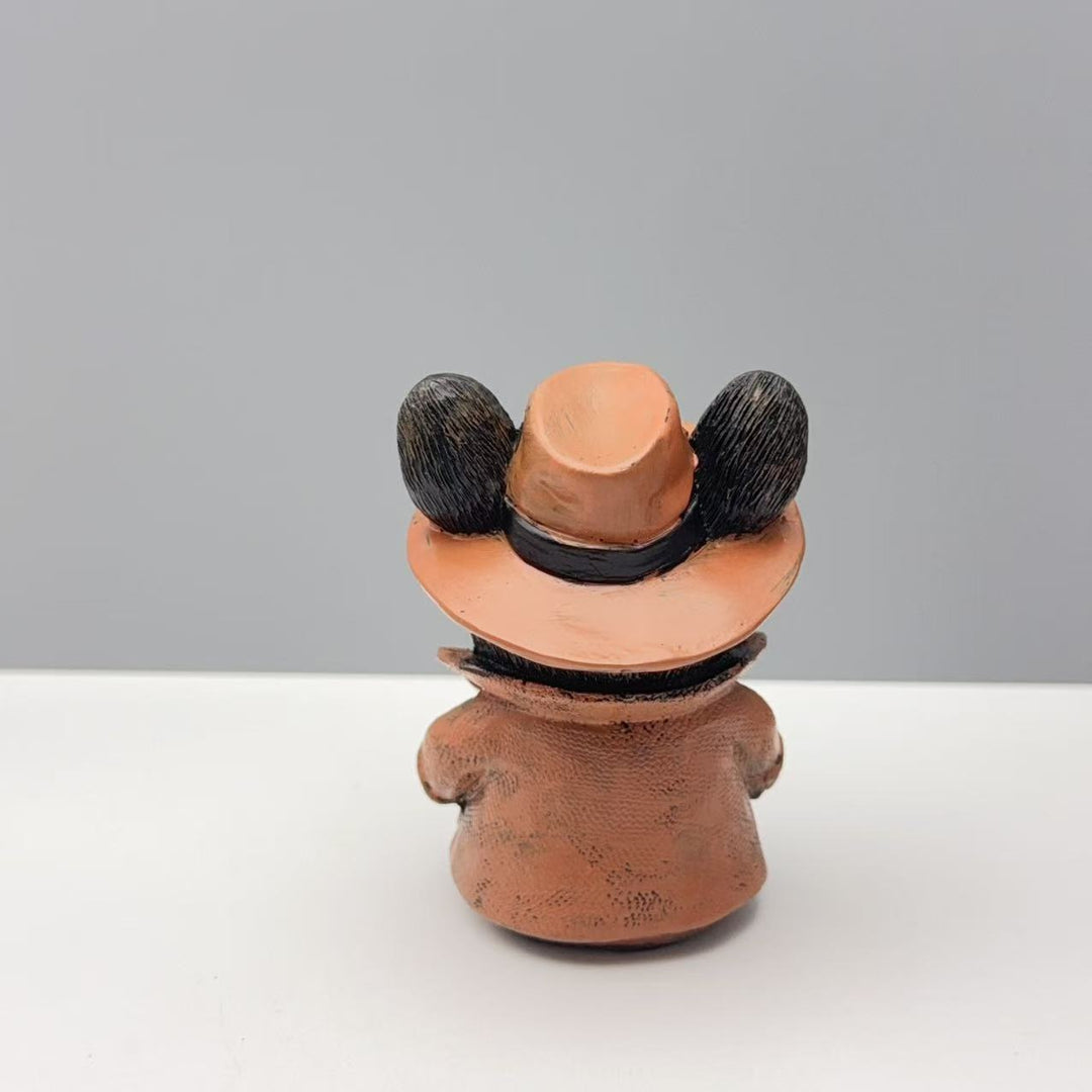 Decorative figure French Bulldog in suit Bowlift