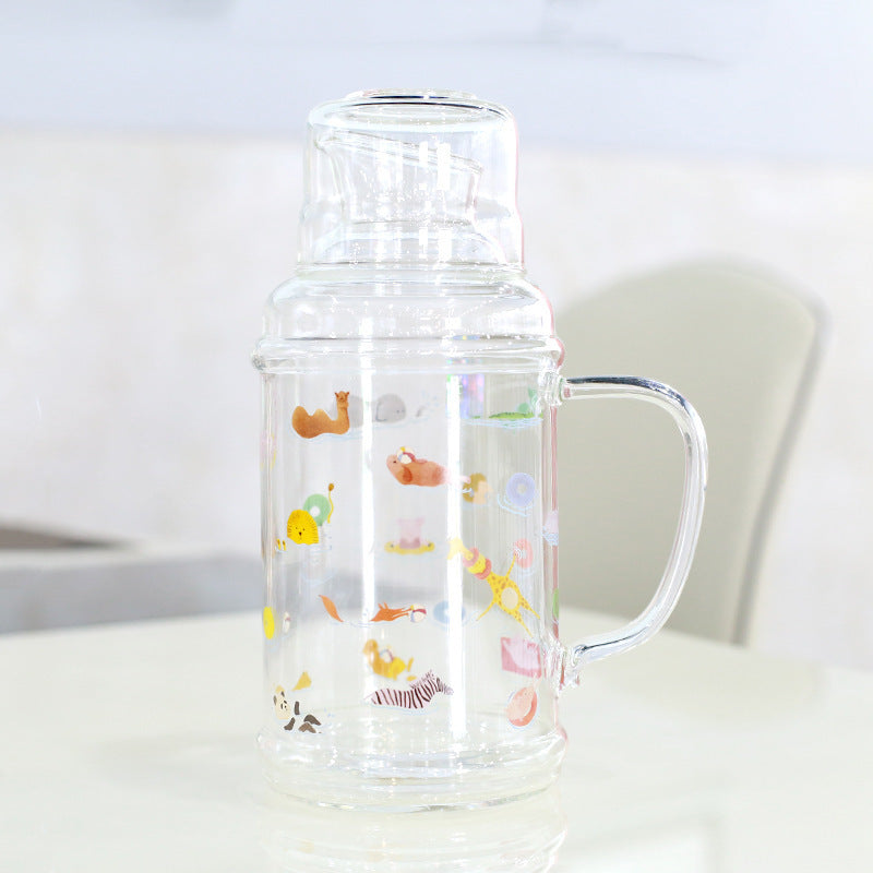Ladies Glass Jug with enchanting Animal Motifs Bowlift