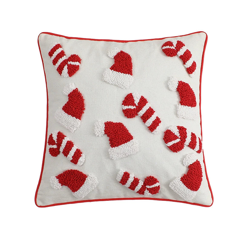 3D Tufted Velvet Christmas Throw Pillow