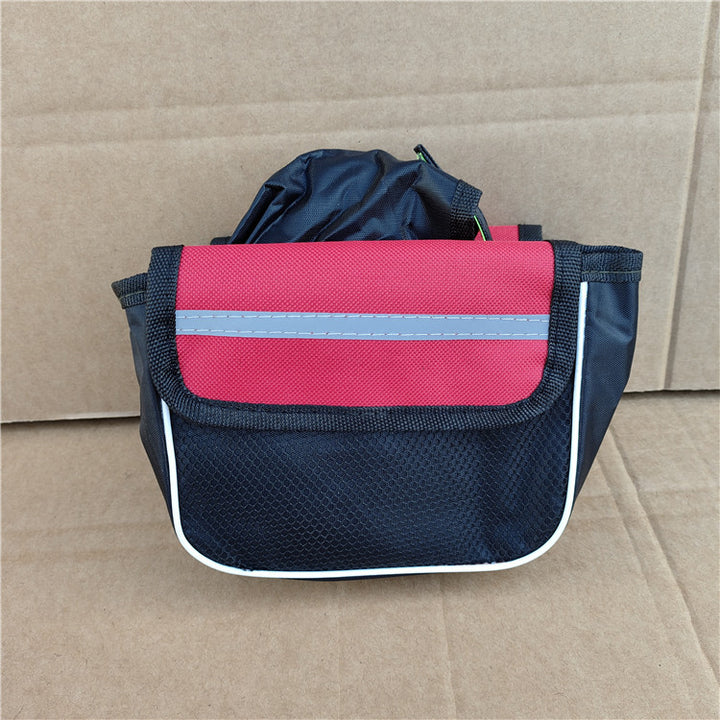 compact reflective waterproof bicycle handlebar bag with quick release straps and multi compartment Bowlift