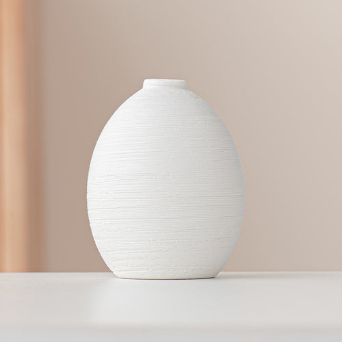 Structured Egg-shaped Decorative Vase