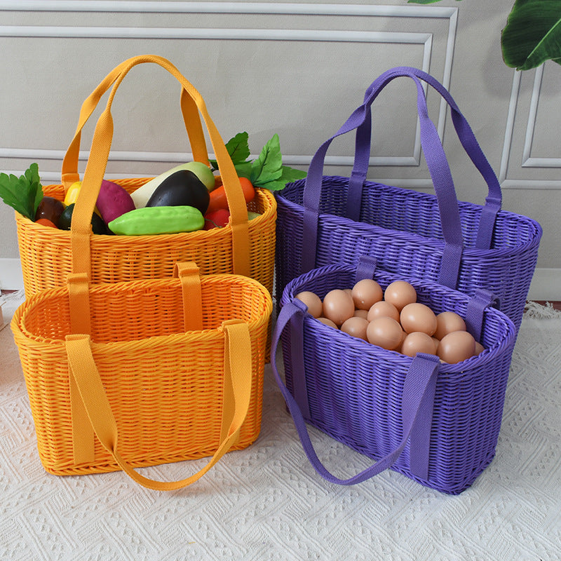 Stylish Woven Market Tote Bowlift