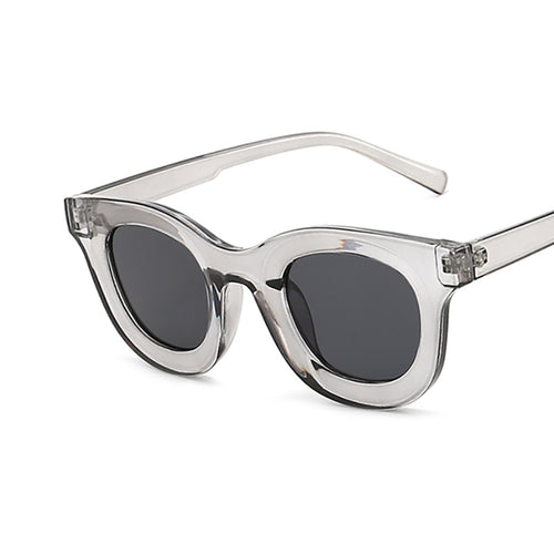 Retro-Inspired Clear Frame Sunglasses