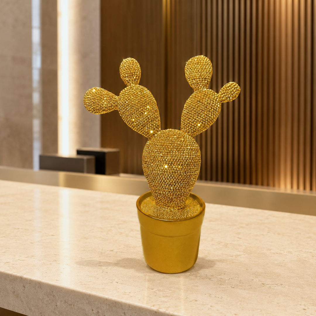 Glittering Cactus Decorative Figure Bowlift