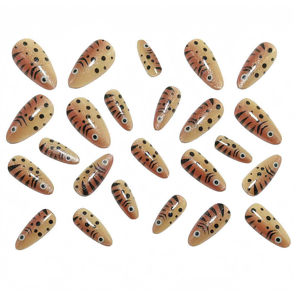 Acrylic Nail Set with Animal Design Bowlift