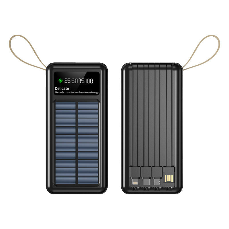 Solar-powered power bank with digital display and innovative fast charging function Bowlift