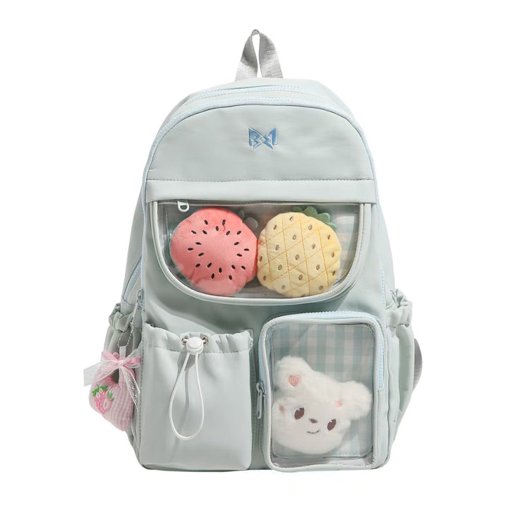 Backpack with Transparent Extra Compartments and Stylish Design Bowlift