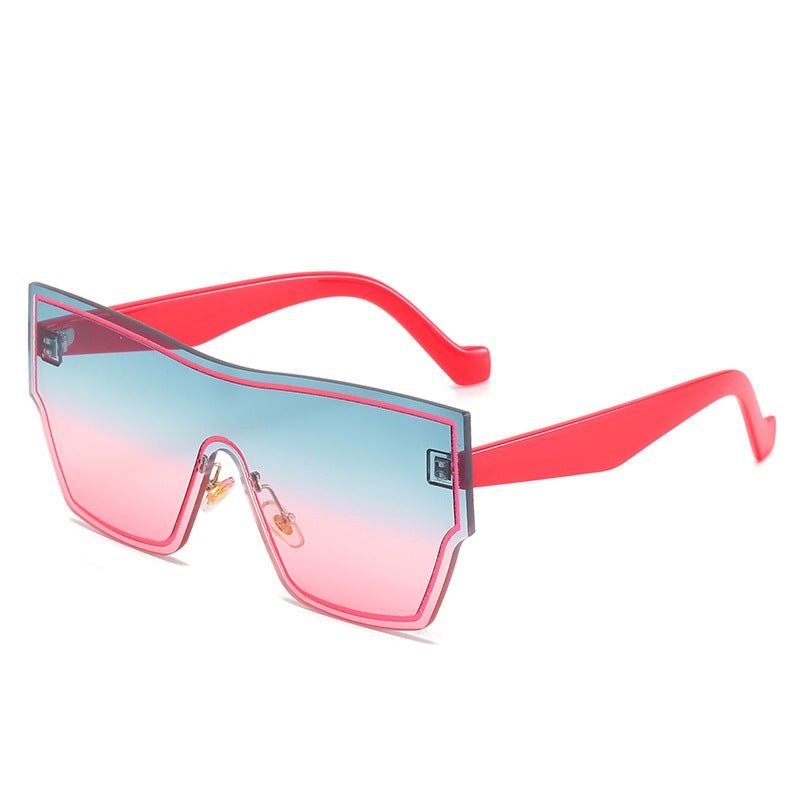 Women futuristic oversized wraparound sunglasses Bowlift