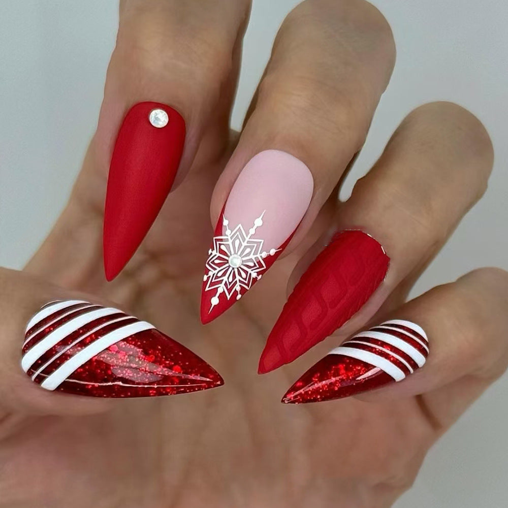 Artistic Holiday-Themed Press-On Nails Bowlift
