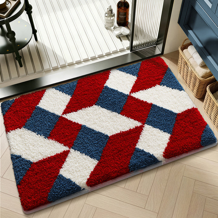 Artistic Abstract Bath Mat Bowlift