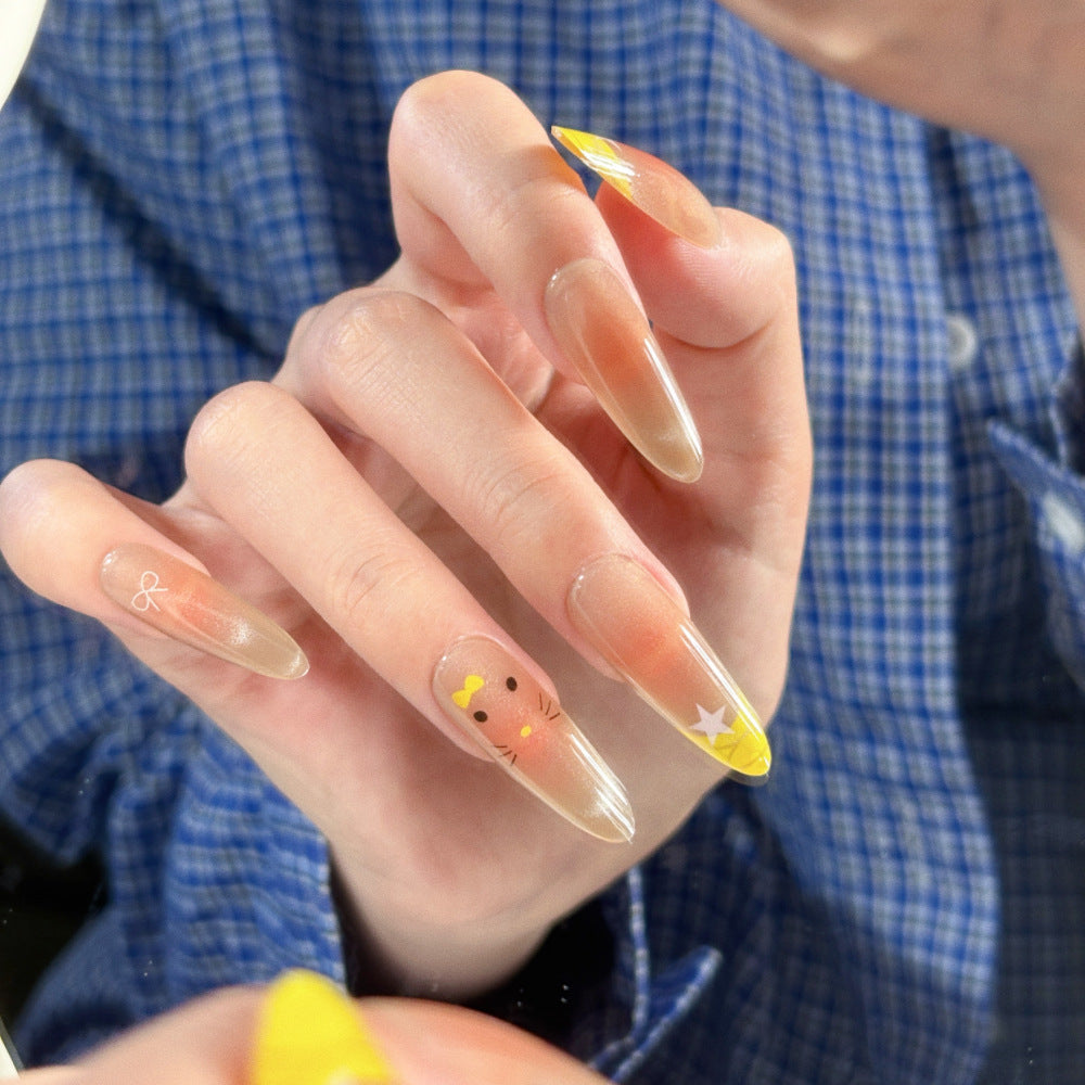 Artificial nails with Playful Design Bowlift