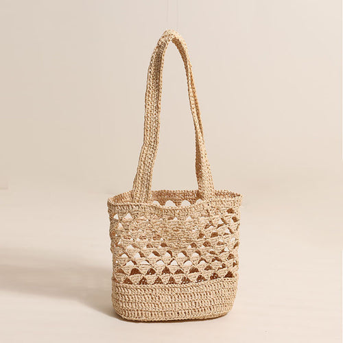 Handcrafted net straw bag with elegant straps Bowlift