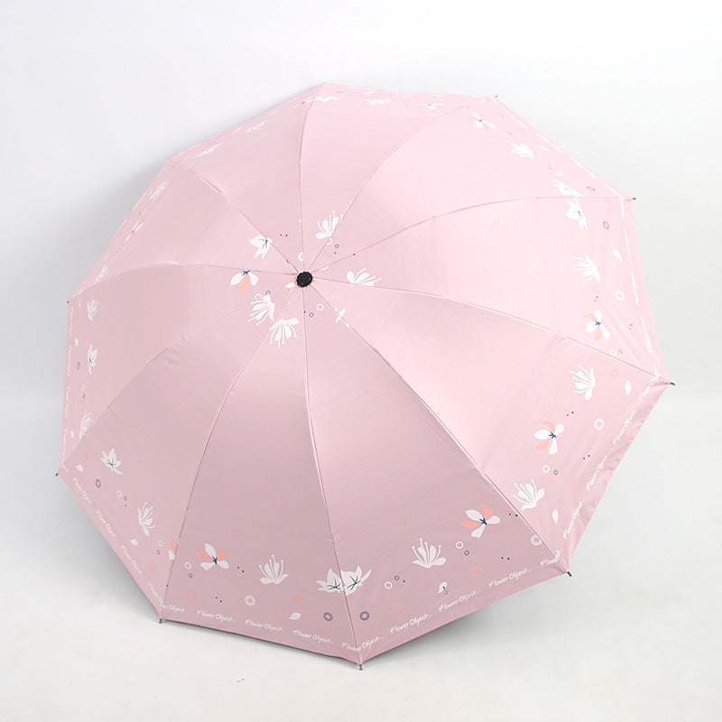 Women elegant umbrella with floral print design Bowlift