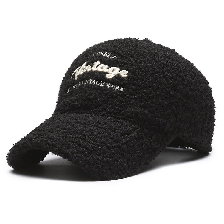 Women's Vintage-Inspired Plush Baseball Cap Bowlift
