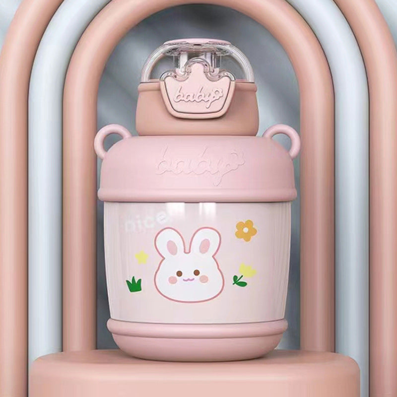 Ladies Insulated Drinking Bottle with Cheerful Duck Motif Bowlift