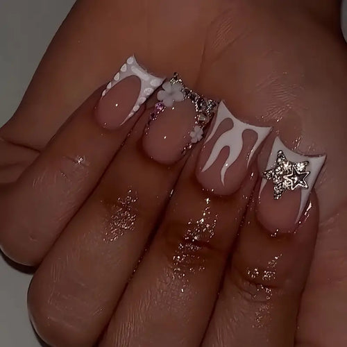 Decorative Jewel-Embellished Nail Art Bowlift