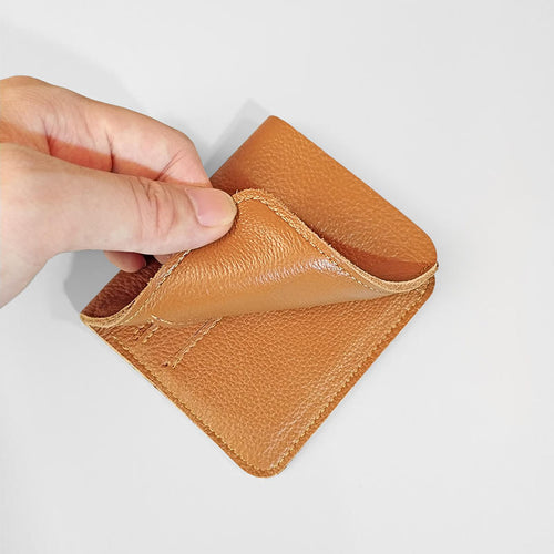 Textured Leather Bi-Fold Wallet Bowlift