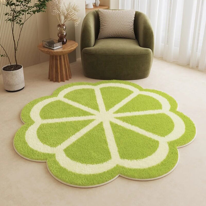 Floral Shaped Area Rug