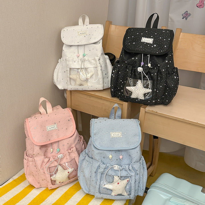 Fun Star-Embellished Mini Backpack Bowlift