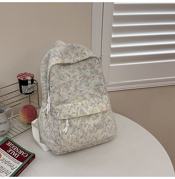 Textured Knit Backpack