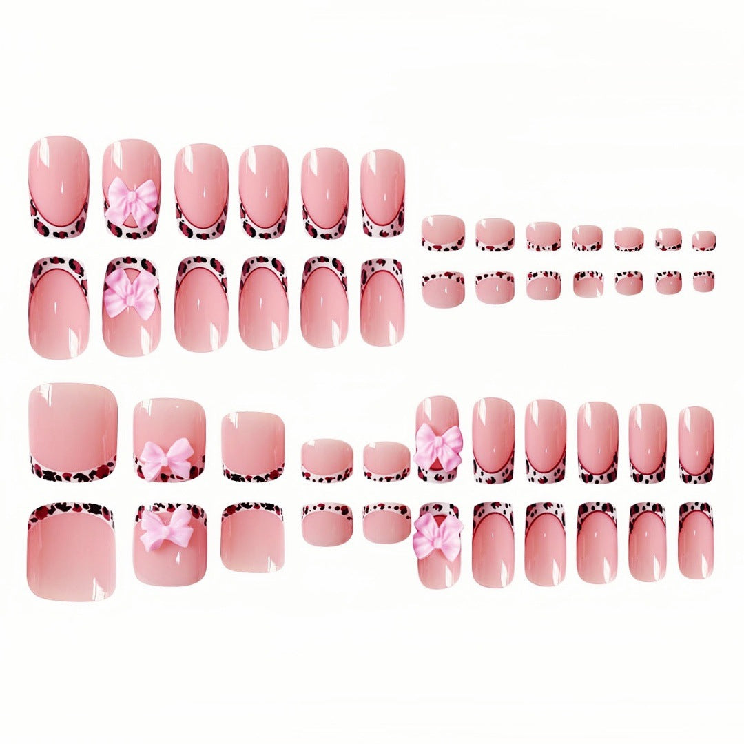 Decorative 3D Bow Press-On Nail Set Bowlift