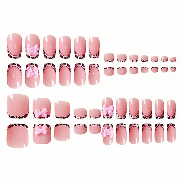 Decorative 3D Bow Press-On Nail Set Bowlift