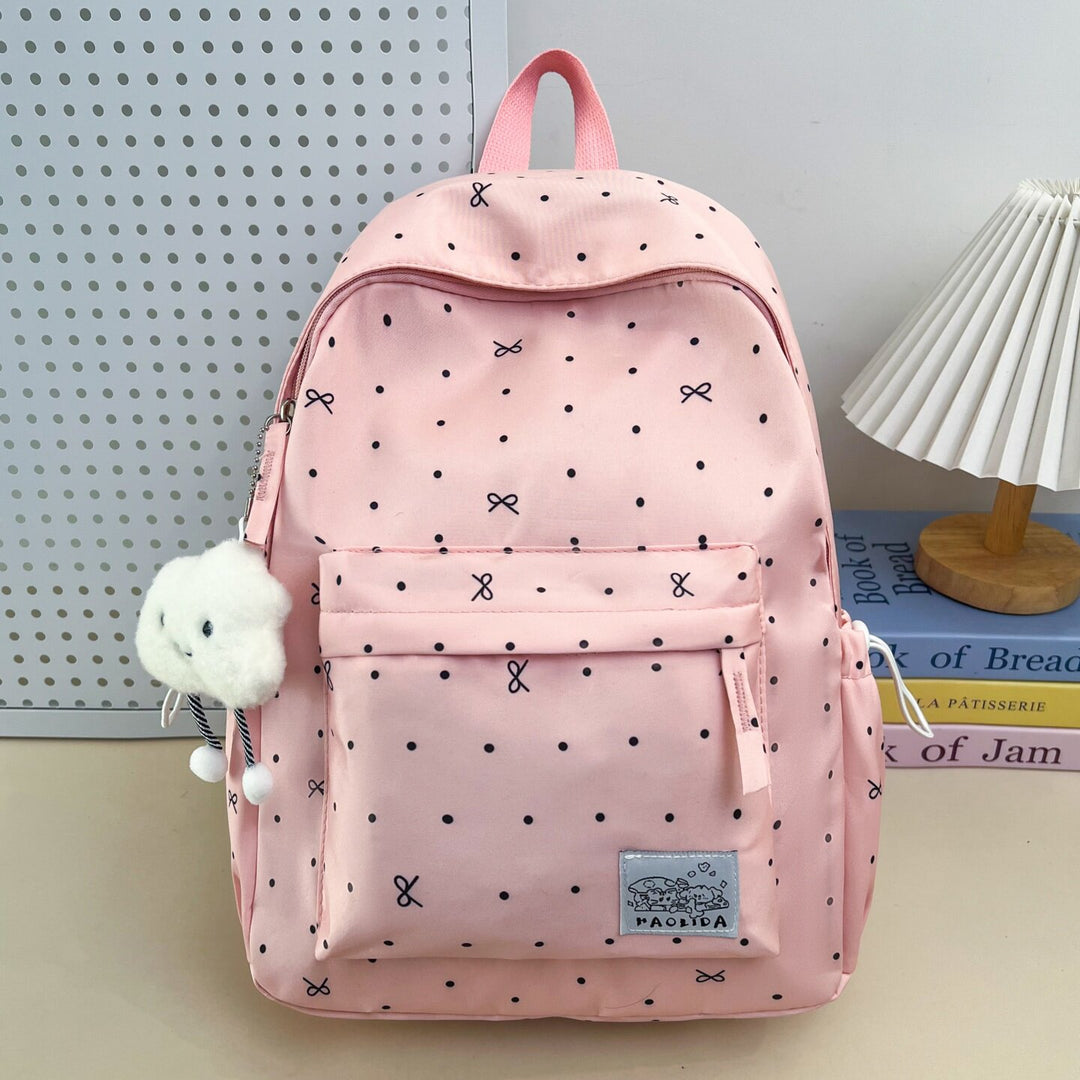 Fun Bow-Patterned Daily Backpack