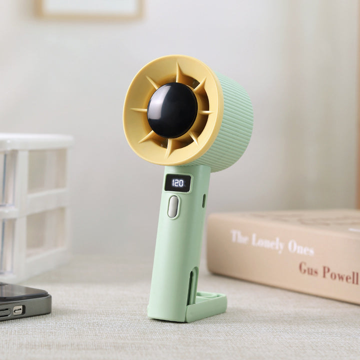 Women portable mini fan with LCD display Bowlift