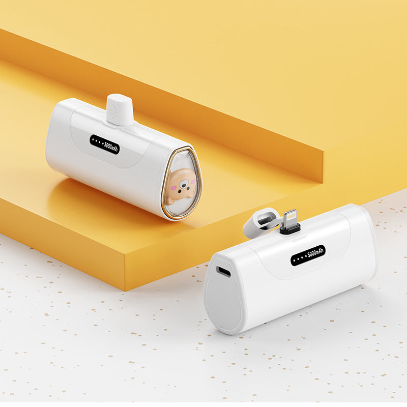 Funny power bank with integrated animal figure Bowlift