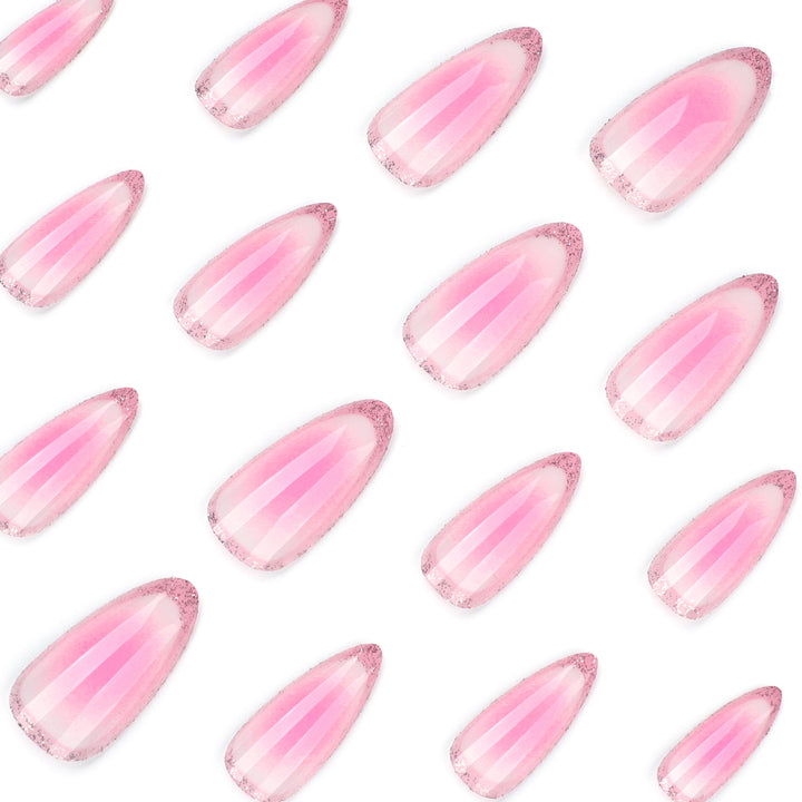 Artful Acrylic Nails with Gentle Ombre Design Bowlift
