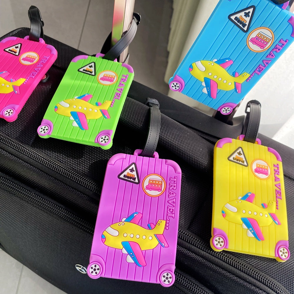 Cartoon Airplane-Themed Luggage Tag Bowlift