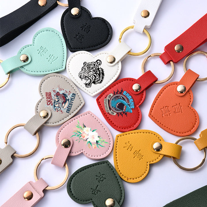 Women Keychain Bowlift Heart Shape Made of High-Quality Artificial Leather