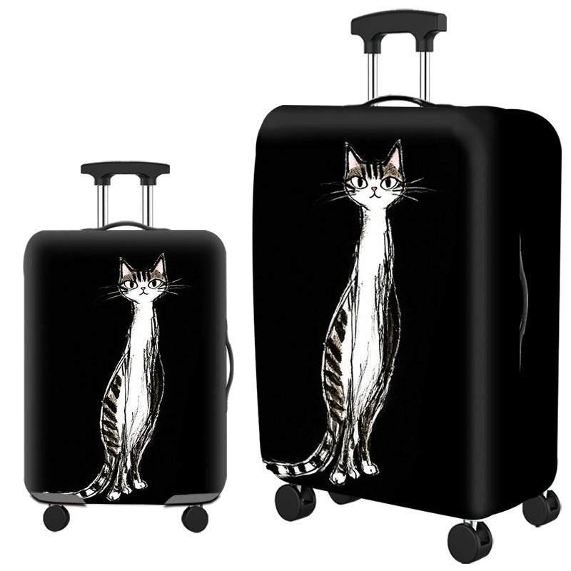 Tropical Leaf Print Hard Shell Luggage Bowlift