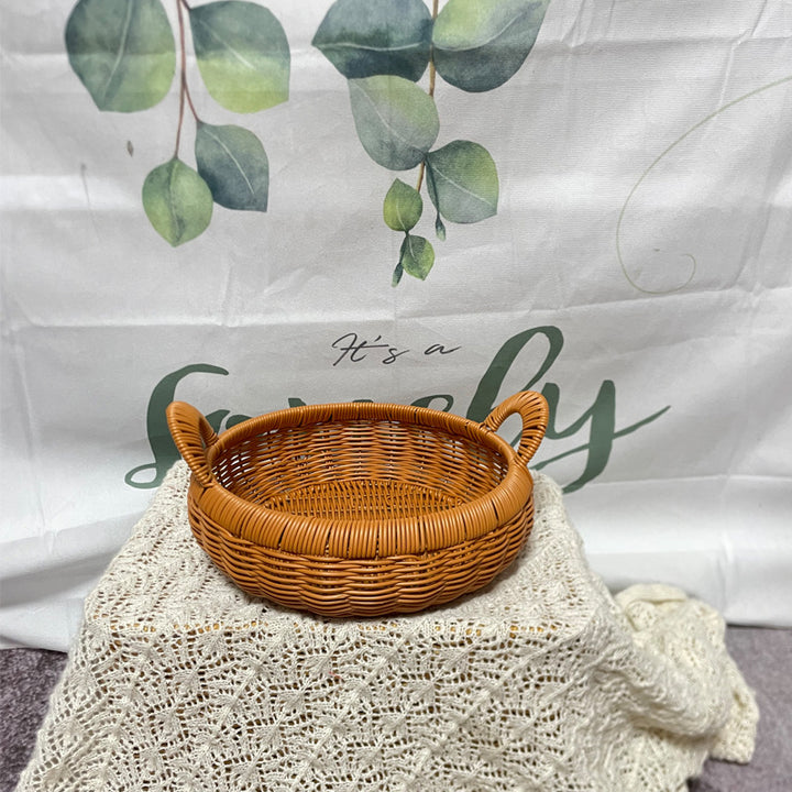 Women Decorative Storage Basket with Comfortable Handles Bowlift