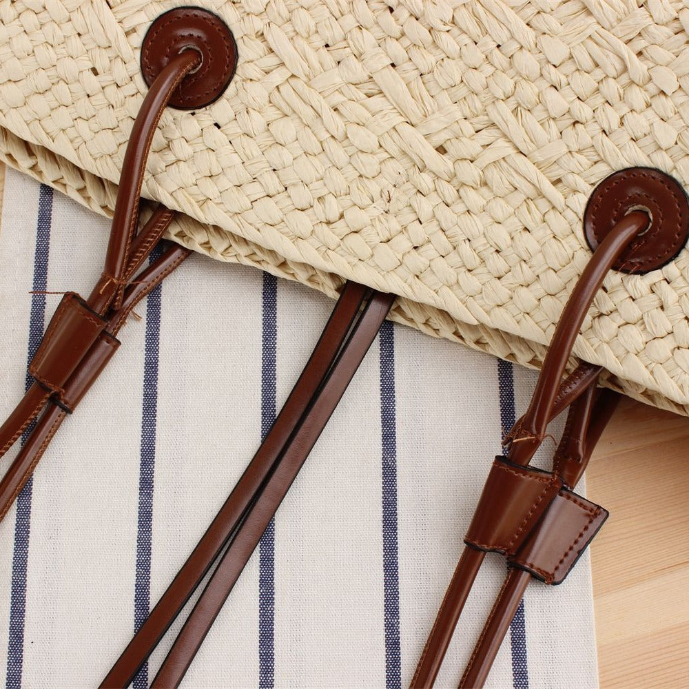 Beach bag with elegant leather straps Bowlift