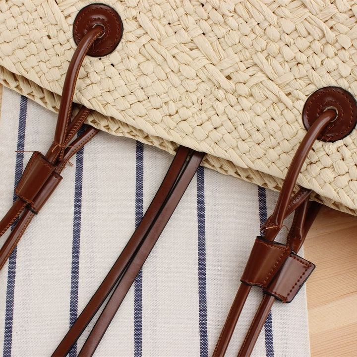 Beach bag with elegant leather straps Bowlift