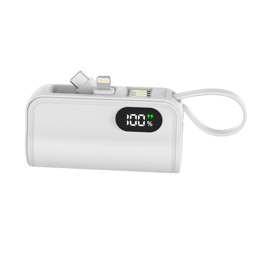 Portable power bank with multifunctional charging cable and digital display Bowlift