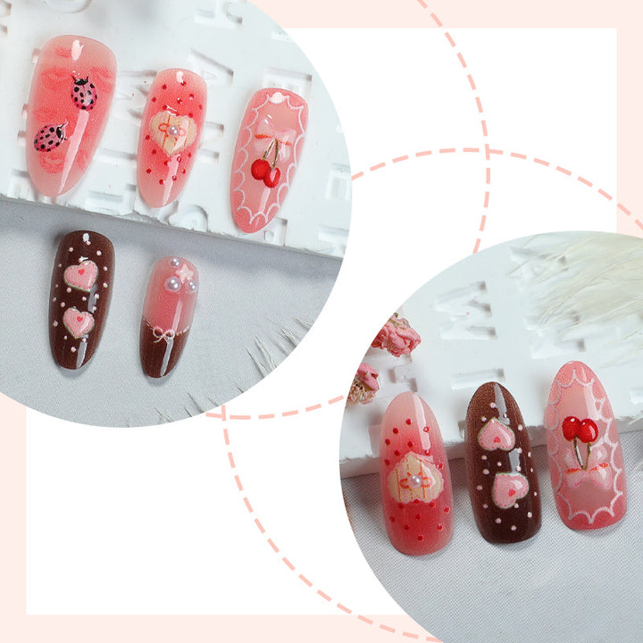 Fantasy-Themed Press-On Nail Art Set Bowlift