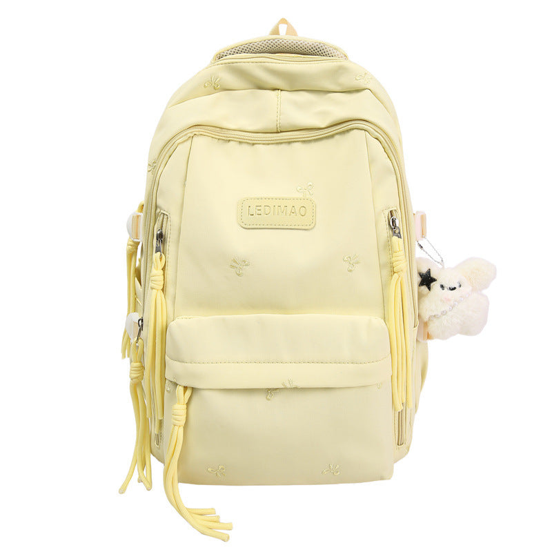 Casual Embroidered School Backpack Bowlift